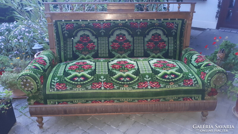 Tin German sofa, folk, vintage peasant style