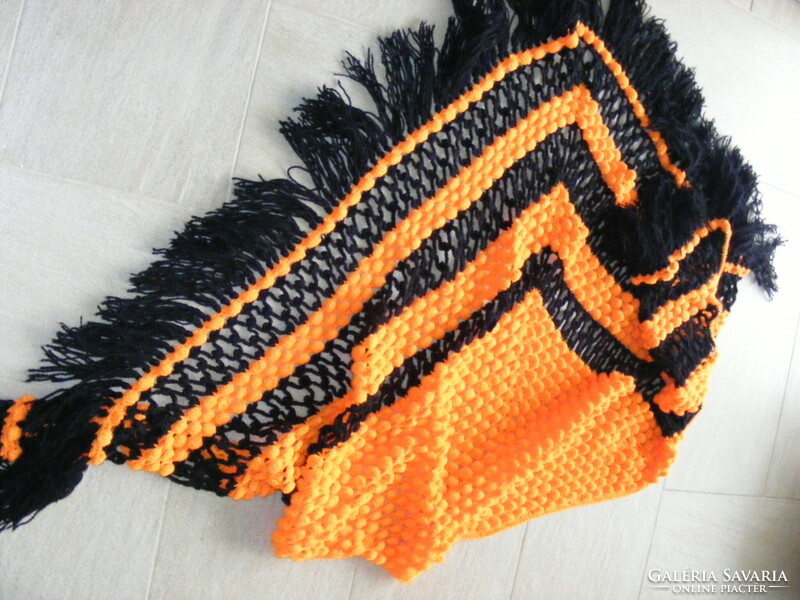 Crocheted poncho, scarf, shawl