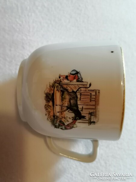 A rare eighty-year-old Ravenclaw Cinderella and Snow White fairy tale mug in collector's condition