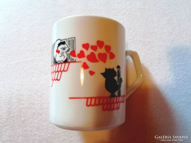 Rare Zsolnay cat serenade cup, mug.