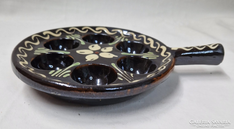 Painted, glazed, ceramic egg tray, in perfect condition