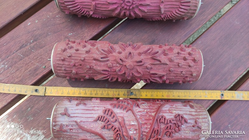 Vintage gumi festőhenger  készlet etetővel nagy méret
