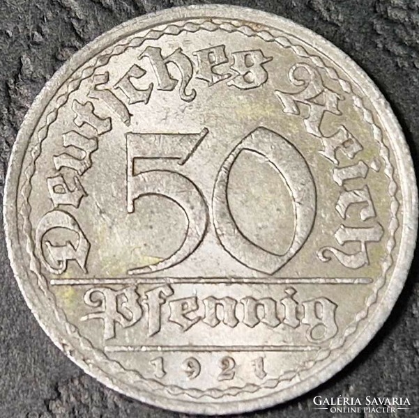 Germany, 50 pfennig, 1921. A.