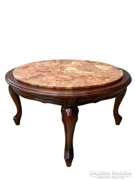 Neobaroque coffee table with stone top