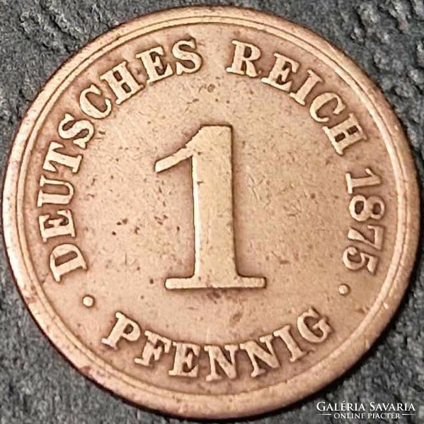 Németország,  ﻿1 pfennig, 1875. A.