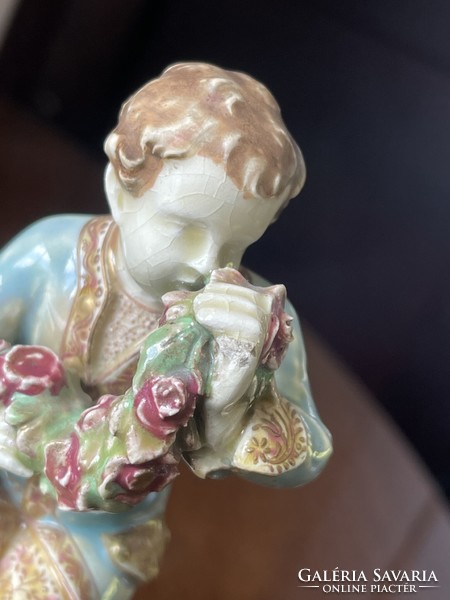 Rare antique Zsolnay family seal figure
