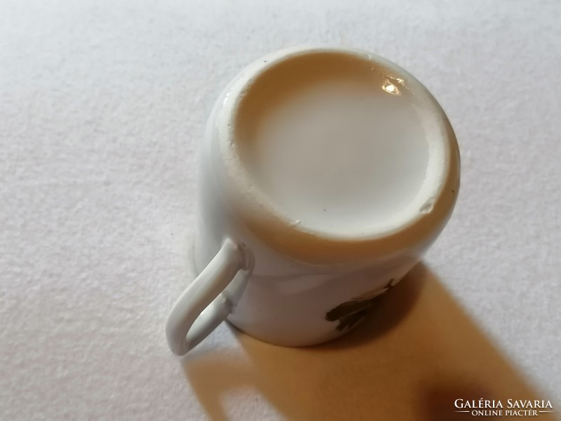 Régi ritka, árnyképes kávés csésze