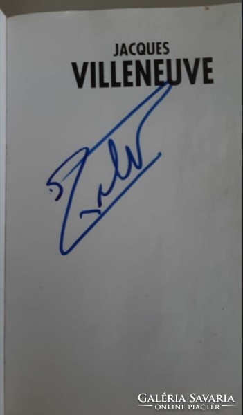 A German language book signed by Jacques Villeneuve is for sale
