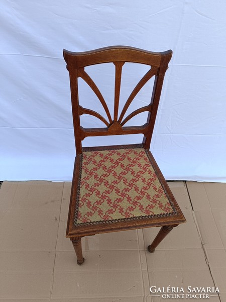 Antique art nouveau furniture upholstered graceful wooden chair 815 8807