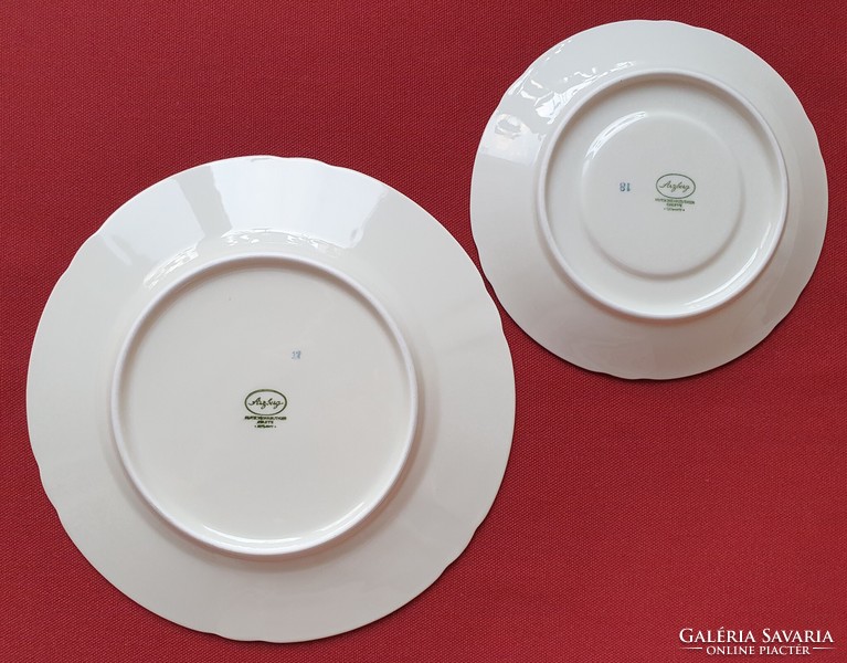 Arzberg Hutschenreuther német porcelán reggeliző tányérpár hiányos csészealj kistányér tányér