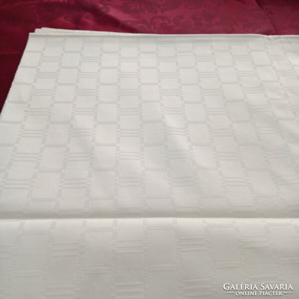 New, snow-white damask tablecloth, 218 x 130 cm