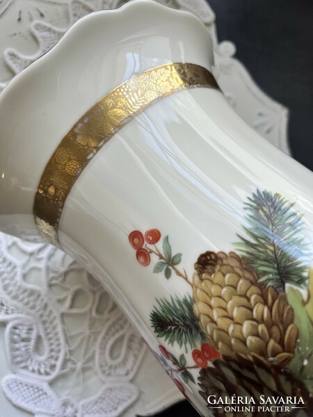 Rosenthal Chippendale vase in a very nice shape, with an acorn-oak leaf painted motif