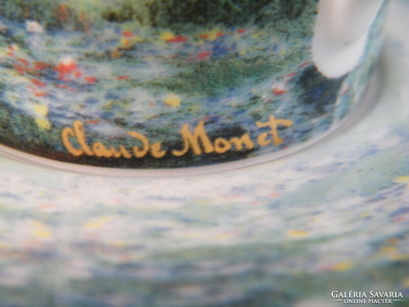 Goebel Artis Orbis Monet Vízililiom mintás kávéscsésze aljjal