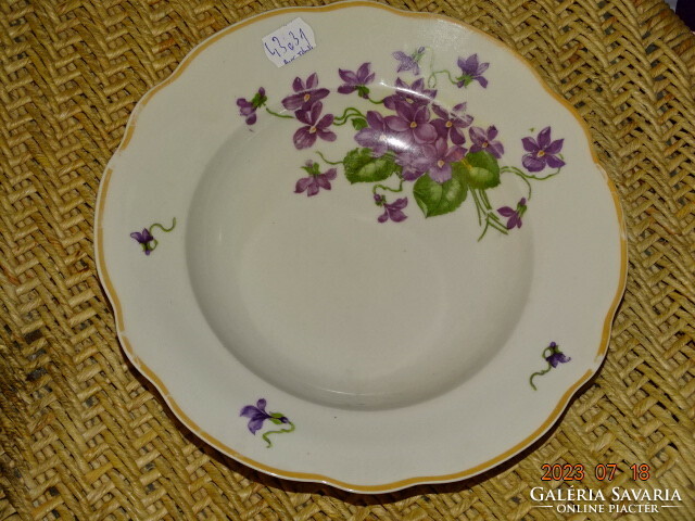 Zsolnay violet porcelain plate