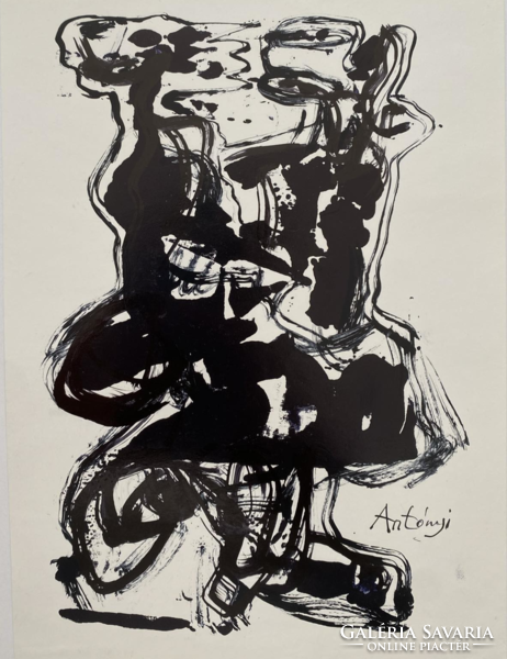 Imre Antónyi - paper, ink