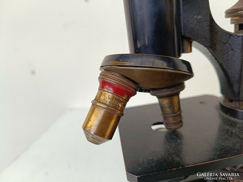 Antik mikroszkóp műszer szerszám doboza nélkül műszaki régiség 796 8731