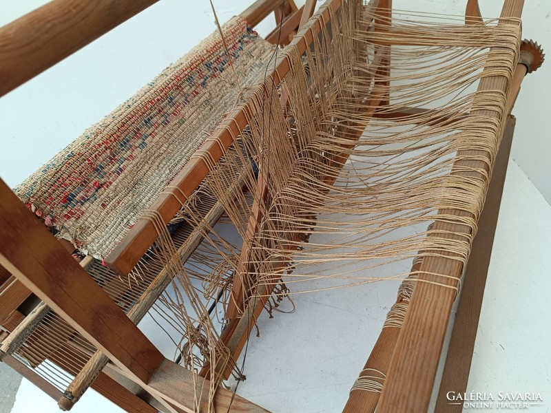 Old softwood loom beginner practice tool folk art weaving loom chair 794 8737