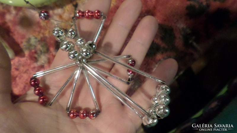 Glass Christmas tree decoration from Gablonz, in undamaged condition. I think the middle is missing.