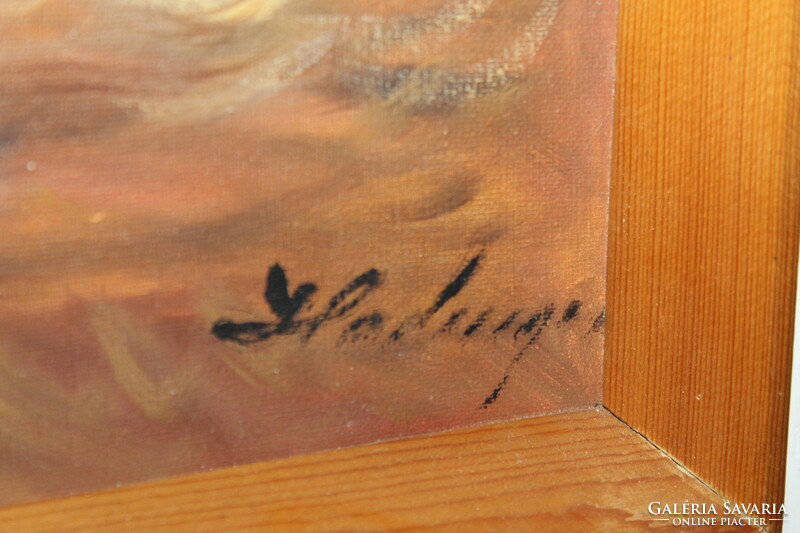 Antique signed painting 899