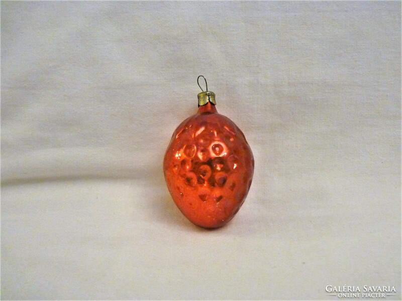 Old glass Christmas tree decoration - strawberry!