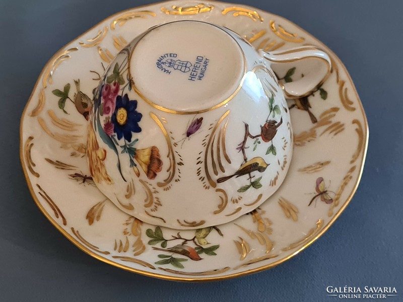 Extremely rare Herend cup! Herend rothschild and flower bouquet mix