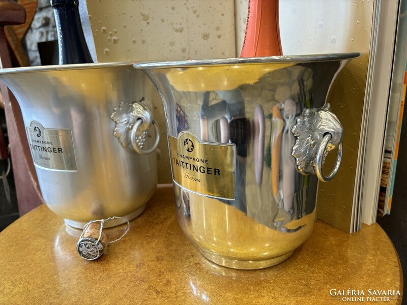 Taittinger champagne vintage champagne ice buckets in 2 pairs - French champagne bar equipment