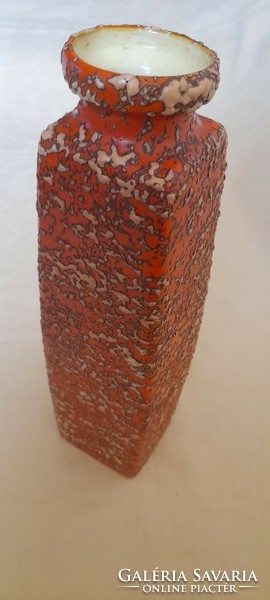 Tófej ceramic industrial artist glazed vase retro 32x8cm