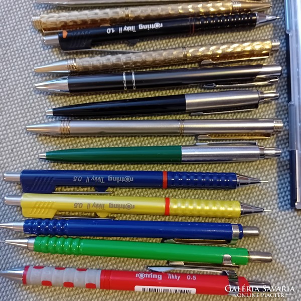 Old pens, eraser, pencils 19 pcs in one cheaply