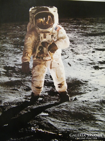 Apollo 11 Buzz Aldrin holdséta NASA ikonikus fotó eredeti Kodak papíron