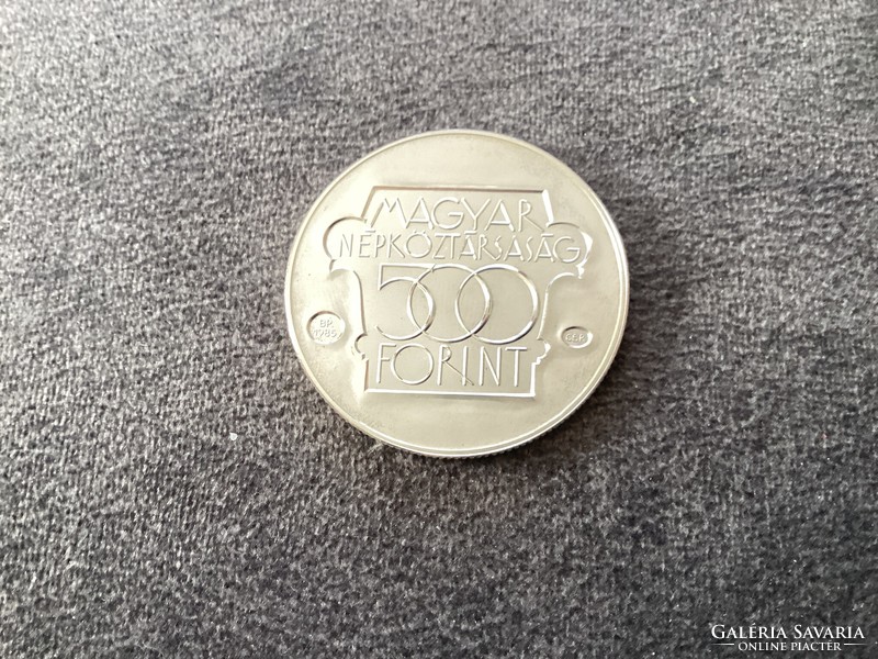 Cultural Forum, - silver 500 HUF commemorative coin 1985.