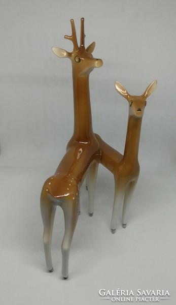 Ravenclaw porcelain art deco deer pair!