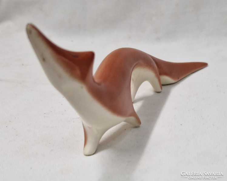 Rare Art Deco style porcelain fox figure