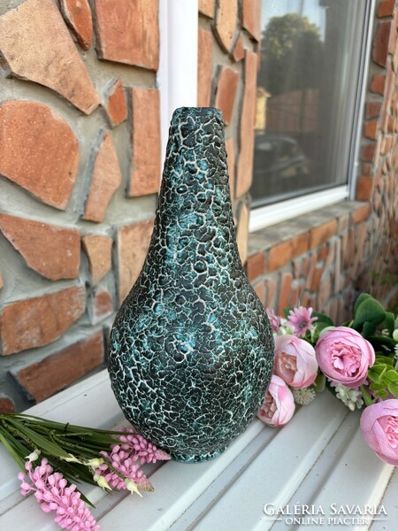 Rare bod éva ceramic 27 cm high vase, midcentury modern collector's piece heirloom