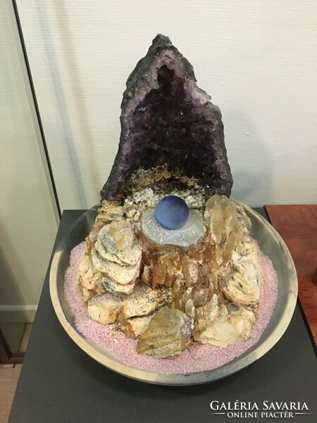 Amethyst geode ornament composition