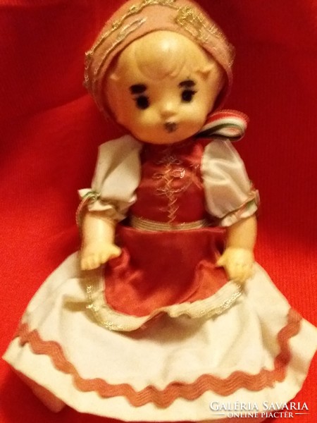 Antique plastic peasant folk costume doll 20 cm, good condition according to the pictures