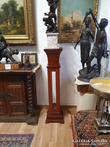Pair of art deco pedestals. Very nice showy pieces. They are 120cm high. Nicely crafted.