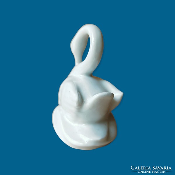Drasche/Kőbánya porcelán hattyú figura