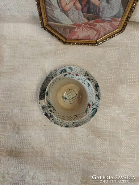 Extremely rare early English transferware hand painted