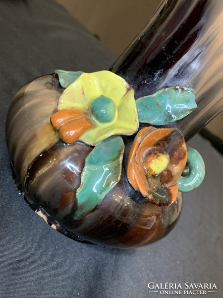 Ceramic vase with hops flowers
