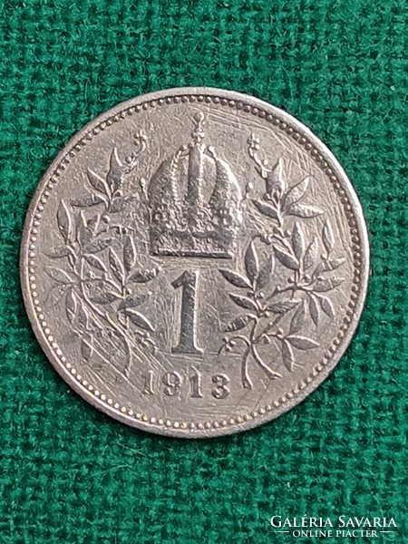 1 Crown 1913! Austrian silver!
