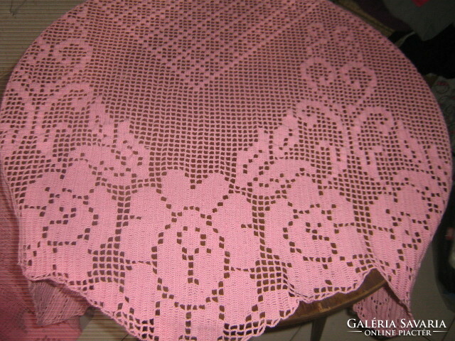 Beautiful baroque rose pattern crochet stained glass lace curtain