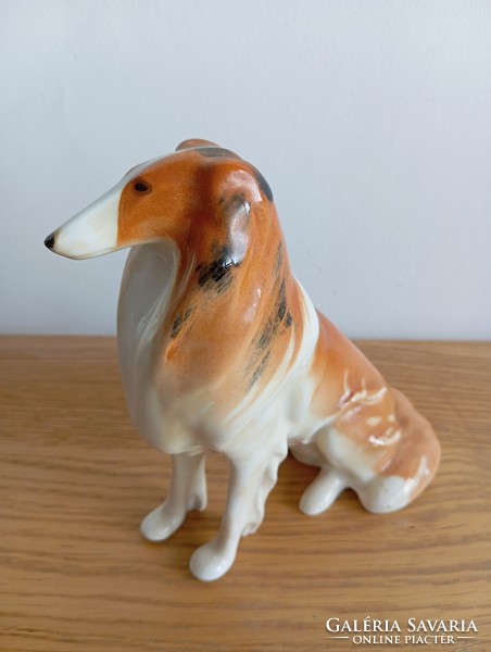 Retro orosz porcelàn figura, Kutya, skót juhász.