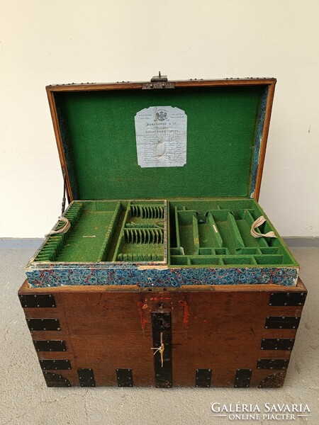 Antik ezüst evőeszköz étkészlet tartó doboz láda 1892 Elkington &amp; co London 825 8669