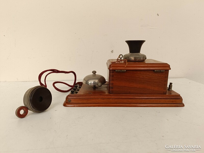 Antique wall mounted wooden telephone 1890-1905 years 861 8814