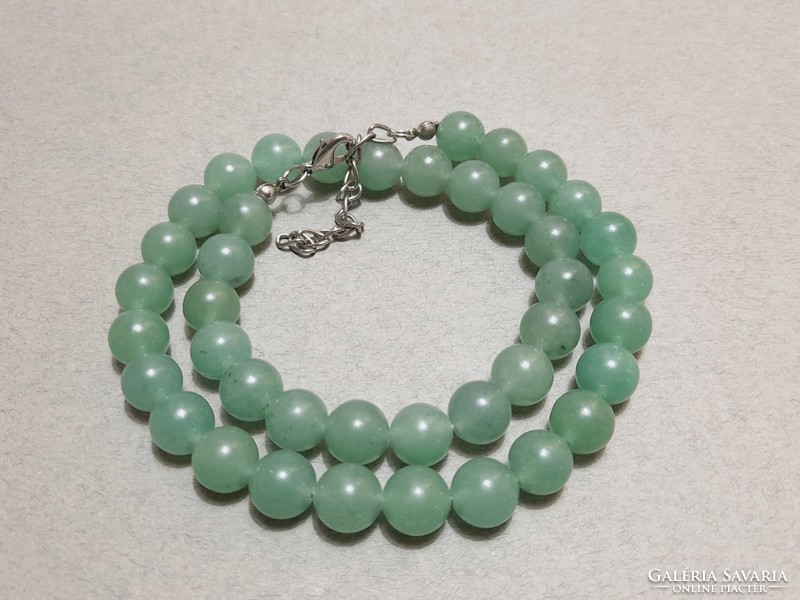 Jade mineral necklace, 42 cm + 5 cm extension