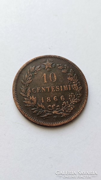 10 Centesimi 1866 T Olaszoszország