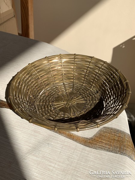 Copper wicker basket offering