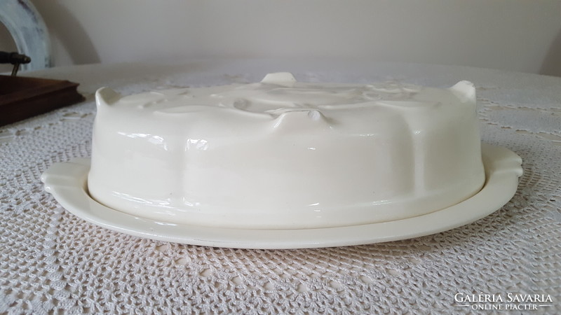 Rare ceramic pudding mold with a bird, cake mold