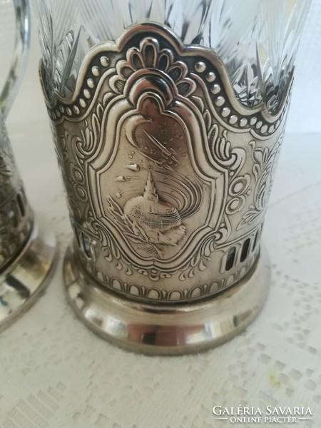 Russian tea cup, cup holder, alloy