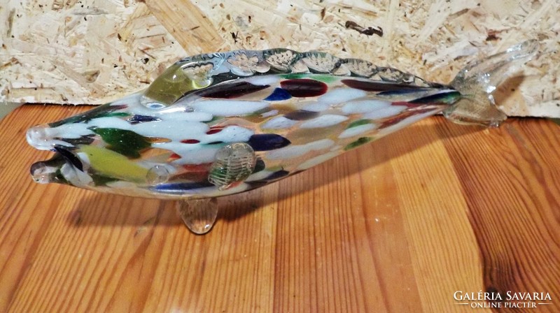 Retro glass fish 30 cm.